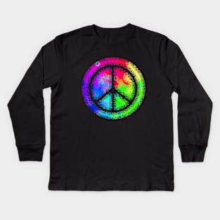 HIPPIE Peace Sign Kids Long Sleeve T-Shirt